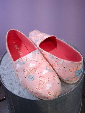 TOMS Over the Moon Cow - Sz 8 - Pink